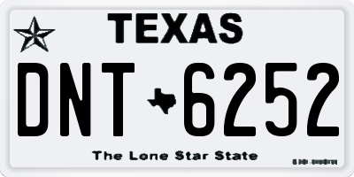 TX license plate DNT6252