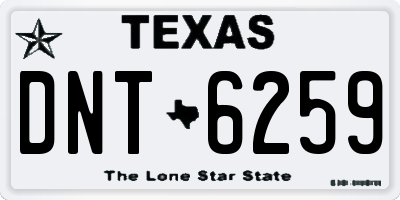 TX license plate DNT6259