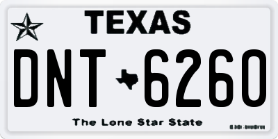 TX license plate DNT6260