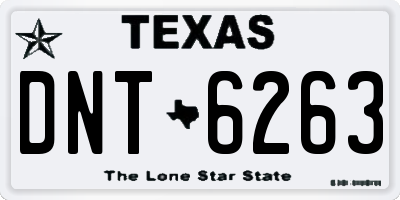 TX license plate DNT6263