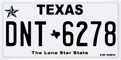 TX license plate DNT6278