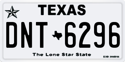 TX license plate DNT6296