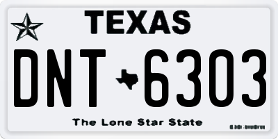 TX license plate DNT6303