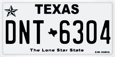 TX license plate DNT6304
