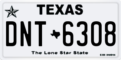 TX license plate DNT6308
