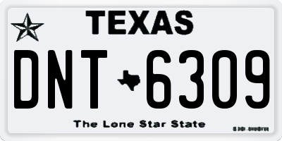 TX license plate DNT6309