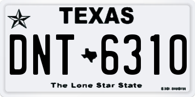 TX license plate DNT6310