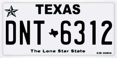 TX license plate DNT6312