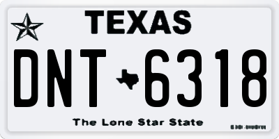 TX license plate DNT6318