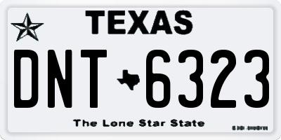 TX license plate DNT6323