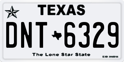 TX license plate DNT6329