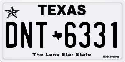 TX license plate DNT6331
