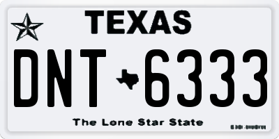 TX license plate DNT6333