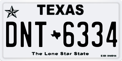 TX license plate DNT6334