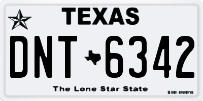 TX license plate DNT6342