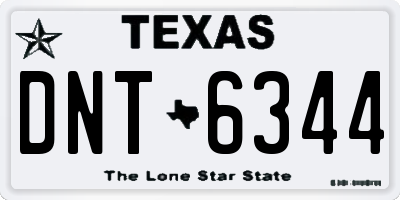 TX license plate DNT6344