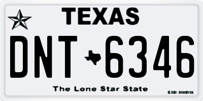 TX license plate DNT6346