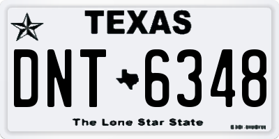 TX license plate DNT6348