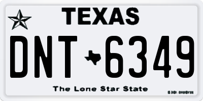 TX license plate DNT6349
