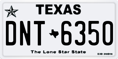 TX license plate DNT6350