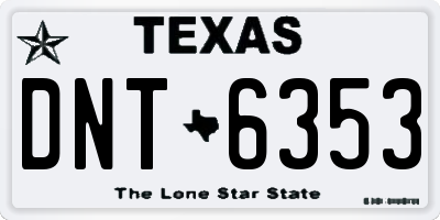 TX license plate DNT6353