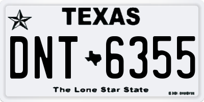 TX license plate DNT6355