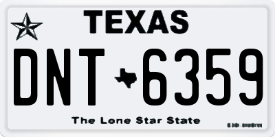 TX license plate DNT6359