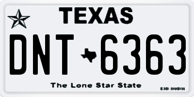 TX license plate DNT6363