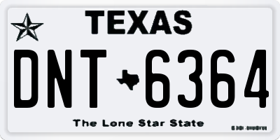 TX license plate DNT6364