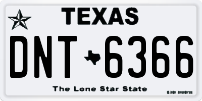 TX license plate DNT6366