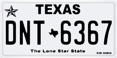 TX license plate DNT6367