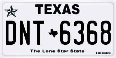 TX license plate DNT6368