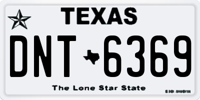 TX license plate DNT6369