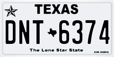 TX license plate DNT6374