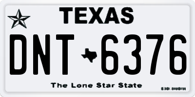 TX license plate DNT6376