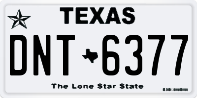TX license plate DNT6377
