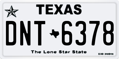 TX license plate DNT6378