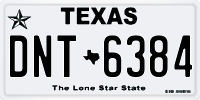 TX license plate DNT6384