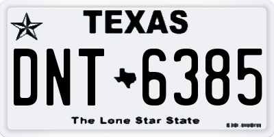 TX license plate DNT6385