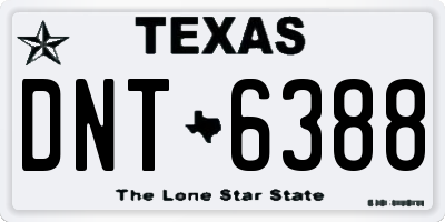 TX license plate DNT6388