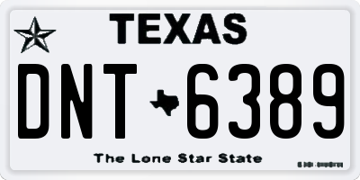 TX license plate DNT6389