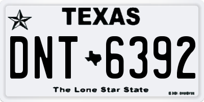 TX license plate DNT6392
