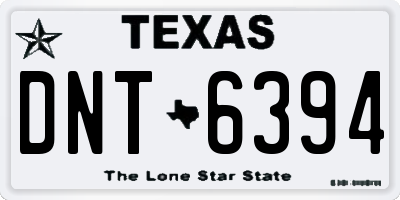TX license plate DNT6394