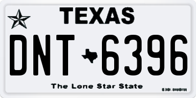 TX license plate DNT6396
