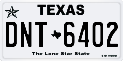 TX license plate DNT6402