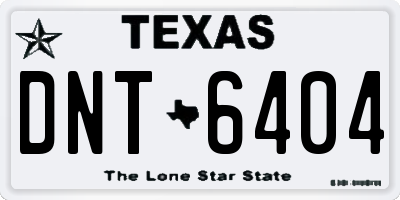 TX license plate DNT6404
