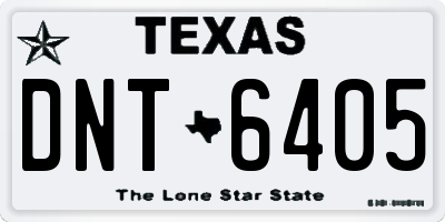 TX license plate DNT6405