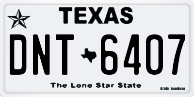 TX license plate DNT6407