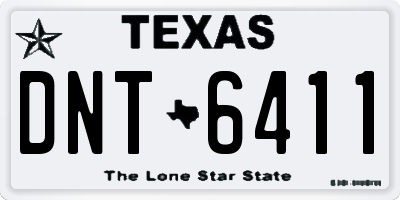 TX license plate DNT6411