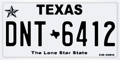 TX license plate DNT6412